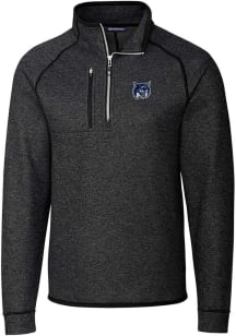 Cutter and Buck New Hampshire Wildcats Mens Charcoal Mainsail Long Sleeve 1/4 Zip Pullover