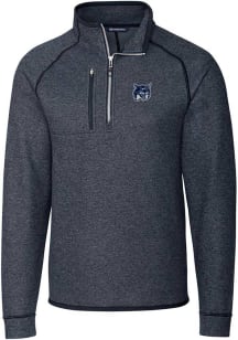 Cutter and Buck New Hampshire Wildcats Mens Navy Blue Mainsail Long Sleeve 1/4 Zip Pullover