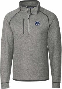 Cutter and Buck New Hampshire Wildcats Mens Grey Mainsail Long Sleeve 1/4 Zip Pullover
