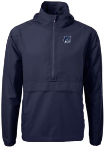 Cutter and Buck New Hampshire Wildcats Mens Navy Blue Vault Charter Eco Pullover Jackets