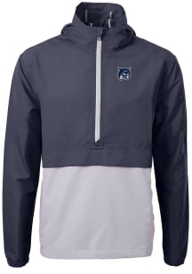 Cutter and Buck New Hampshire Wildcats Mens Navy Blue Vault Charter Eco Pullover Jackets
