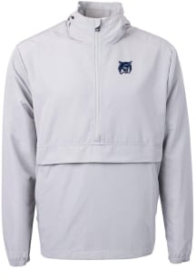 Cutter and Buck New Hampshire Wildcats Mens Grey Vault Charter Eco Pullover Jackets