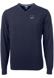 Cutter and Buck New Hampshire Wildcats Mens Navy Blue Lakemont Long Sleeve Sweater