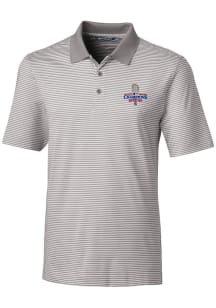 Cutter and Buck Texas Rangers Grey 2023 World Series Champions Forge Tonal Stripe Big and Tall P..