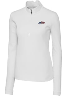 Cutter and Buck New York Jets Womens White Americana Traverse Qtr Zip