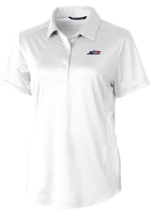 Cutter and Buck New York Jets Womens White Americana Prospect Short Sleeve Polo Shirt