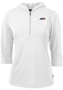 Cutter and Buck New York Jets Womens White Americana Virtue Eco Pique Hooded Sweatshirt
