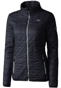 Cutter and Buck New York Jets Womens Navy Blue Americana Rainier PrimaLoft Filled Jacket