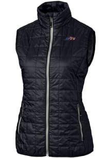 Cutter and Buck New York Jets Womens Navy Blue Americana Rainier PrimaLoft Vest