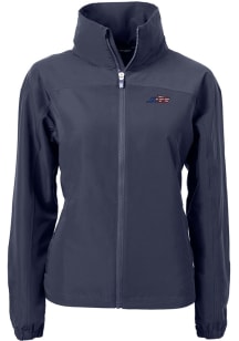 Cutter and Buck New York Jets Womens Navy Blue Americana Charter Eco Light Weight Jacket