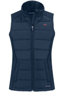 Cutter and Buck New York Jets Womens Navy Blue Americana Evoke Vest
