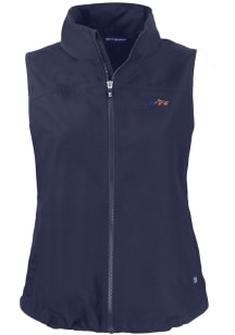 Cutter and Buck New York Jets Womens Navy Blue Americana Charter Vest