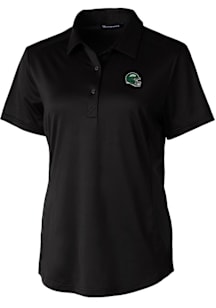 Cutter and Buck New York Jets Womens Black Helmet Prospect Short Sleeve Polo Shirt