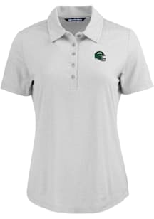 Cutter and Buck New York Jets Womens Charcoal Helmet Coastline Eco Short Sleeve Polo Shirt