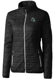 Cutter and Buck New York Jets Womens Black Helmet Rainier PrimaLoft Filled Jacket