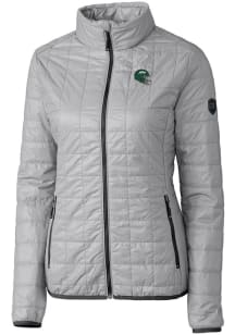 Cutter and Buck New York Jets Womens Grey Helmet Rainier PrimaLoft Filled Jacket