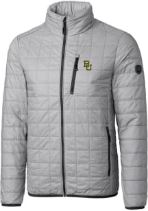 Cutter and Buck Baylor Bears Mens Grey Rainier PrimaLoft Big and Tall Lined Jacket