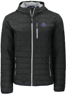 Cutter and Buck Boise State Broncos Mens Black Rainier PrimaLoft Hooded Filled Jacket