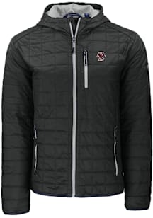 Cutter and Buck Boston College Eagles Mens Black Rainier PrimaLoft Hooded Filled Jacket
