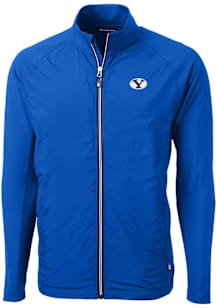 Cutter and Buck BYU Cougars Mens Blue Adapt Eco Big and Tall Light Weight Jacket