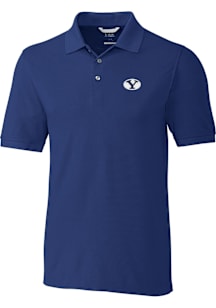 Cutter and Buck BYU Cougars Blue Advantage Pique Big and Tall Polo