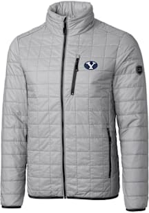 Cutter and Buck BYU Cougars Mens Grey Rainier PrimaLoft Big and Tall Lined Jacket