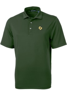 Cutter and Buck Cal Poly Mustangs Green Virtue Eco Pique Big and Tall Polo