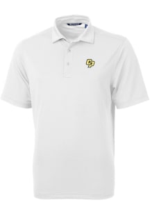 Cutter and Buck Cal Poly Mustangs White Virtue Eco Pique Big and Tall Polo