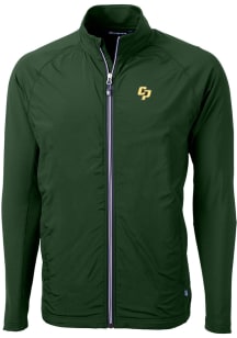 Cutter and Buck Cal Poly Mustangs Mens Green Adapt Eco Light Weight Jacket