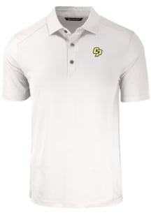 Cutter and Buck Cal Poly Mustangs Mens White Forge Recycled Short Sleeve Polo