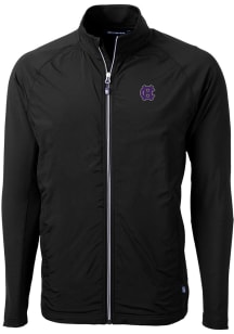 Cutter and Buck Holy Cross Crusaders Mens Black Adapt Eco Big and Tall Light Weight Jacket