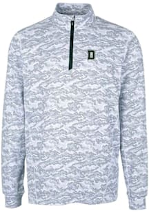 Cutter and Buck Dartmouth Big Green Mens Charcoal Traverse Camo Big and Tall Qtr Zip