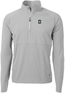 Cutter and Buck Dartmouth Big Green Mens Grey Adapt Eco Hybrid Long Sleeve Qtr Zip Pullover