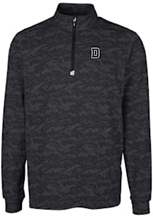 Cutter and Buck Dartmouth Big Green Mens Black Traverse Camo Long Sleeve Qtr Zip Pullover