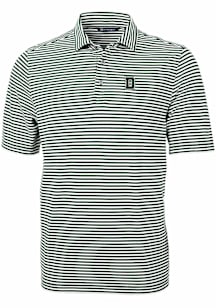 Cutter and Buck Dartmouth Big Green Mens Green Virtue Eco Pique Stripe Short Sleeve Polo