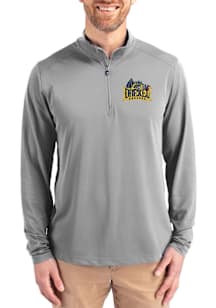 Cutter and Buck Drexel Dragons Mens Grey Virtue Eco Pique Big and Tall Qtr Zip