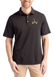 Cutter and Buck East Carolina Pirates Black Virtue Eco Pique Big and Tall Polo