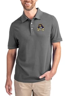 Cutter and Buck East Carolina Pirates Grey Advantage Pique Big and Tall Polo