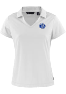 Cutter and Buck Air Force Falcons Womens White Daybreak V Neck Short Sleeve Polo Shirt