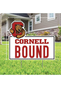 Cornell Big Red School Bound Yard Sign - White