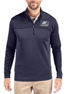 Cutter and Buck Georgia Southern Eagles Mens Navy Blue Traverse Stripe Big and Tall Qtr Zip