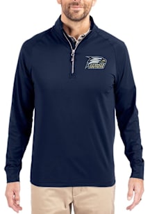 Cutter and Buck Georgia Southern Eagles Mens Navy Blue Adapt Eco Big and Tall Qtr Zip
