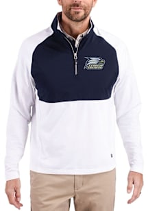 Cutter and Buck Georgia Southern Eagles Mens White Adapt Eco Hybrid Long Sleeve Qtr Zip Pullover