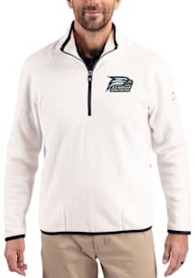 Cutter and Buck Georgia Southern Eagles Mens Grey Cascade Sherpa Long Sleeve Qtr Zip Pullover