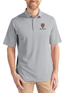 Cutter and Buck Harvard Crimson Grey Virtue Eco Pique Big and Tall Polo