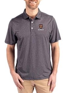 Cutter and Buck Harvard Crimson Black Pike Symmetry Big and Tall Polo