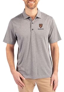 Cutter and Buck Harvard Crimson Grey Forge Heather Stripe Big and Tall Polo