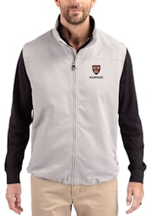 Cutter and Buck Harvard Crimson Big and Tall Grey Charter Mens Vest