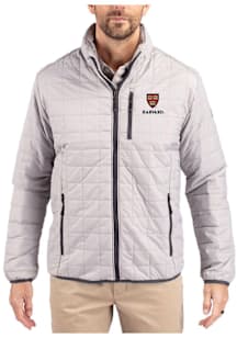 Cutter and Buck Harvard Crimson Mens Grey Rainier PrimaLoft Filled Jacket