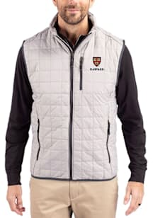 Cutter and Buck Harvard Crimson Mens Grey Rainier PrimaLoft Sleeveless Jacket